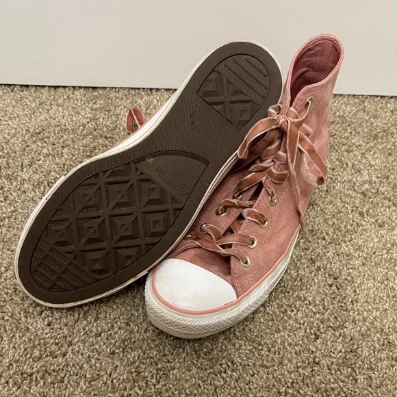 Converse Women's Dusty Pink High-Top Sneakers - Picture 2 of 2